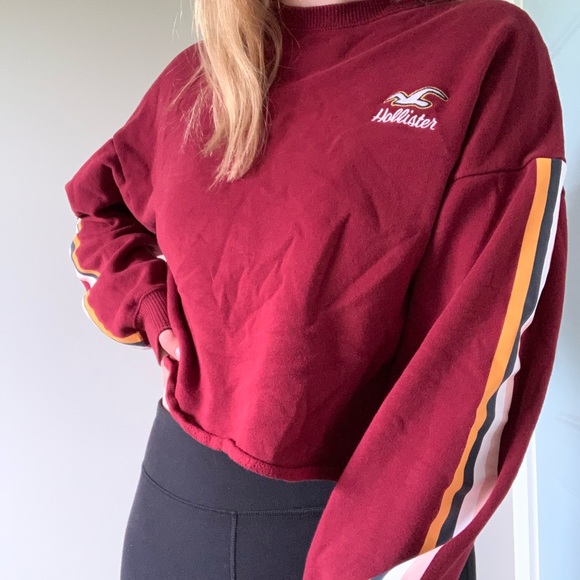 Red Hollister cropped crewneck - Picture 1 of 1